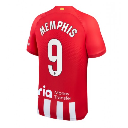 Moški Nogometni dresi Atletico Madrid Memphis Depay #9 Domači 2023-24 Kratek Rokav